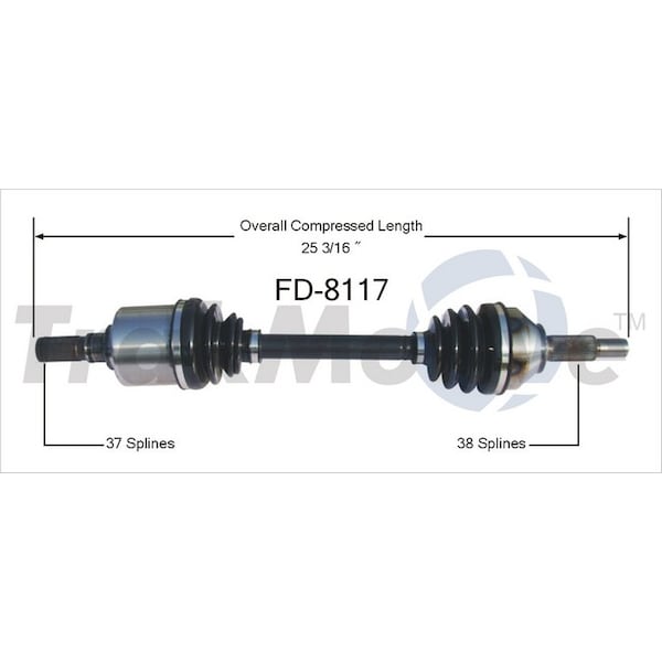 Surtrack Axle Cv Axle Shaft, Fd-8117 FD-8117 - main